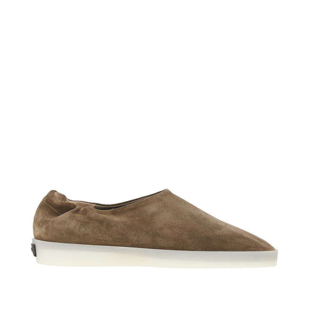 Suede leather slip-on sneakers