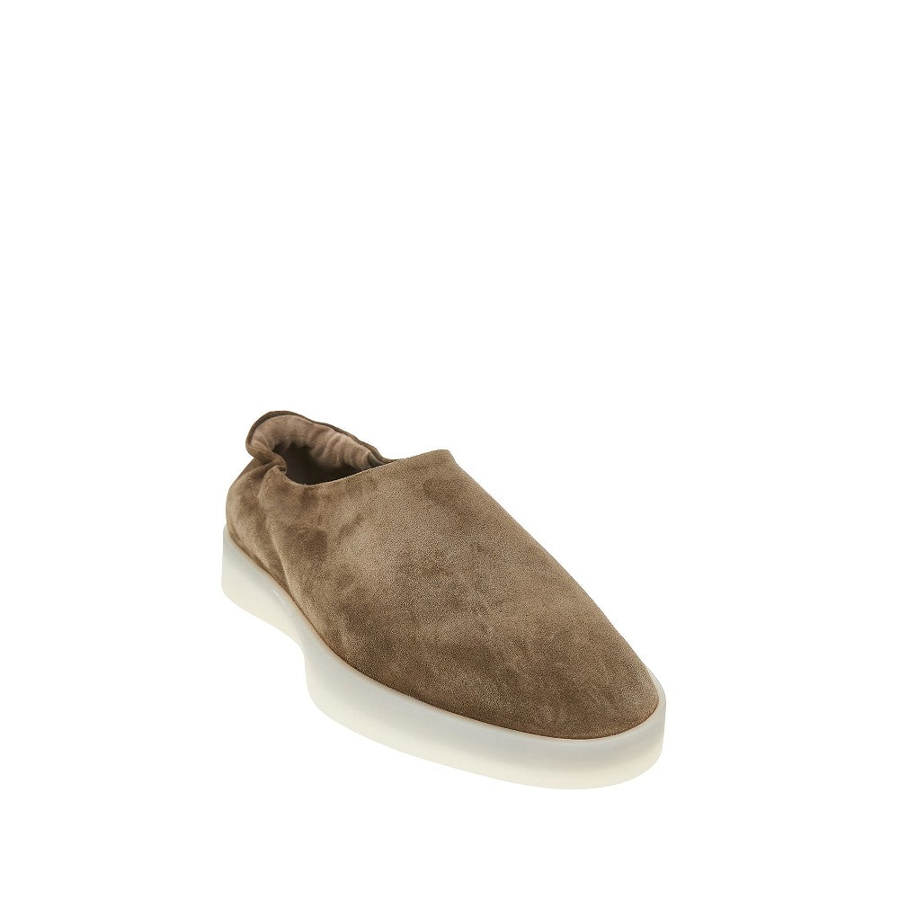 Suede leather slip-on sneakers