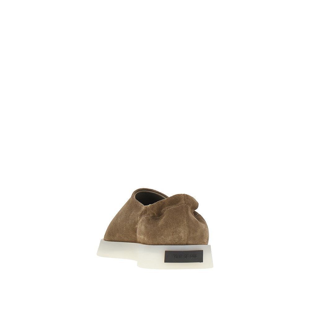 Suede leather slip-on sneakers