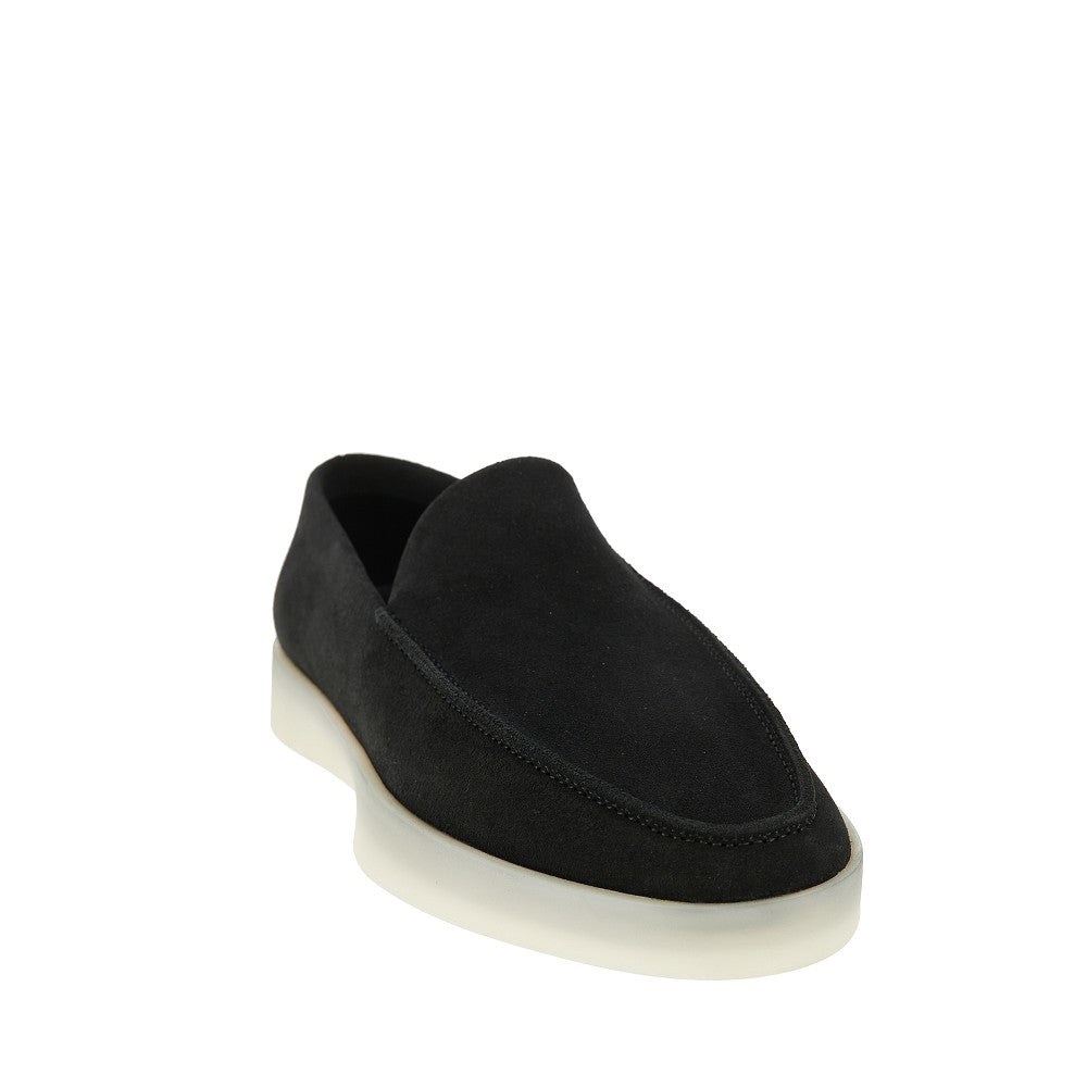Suede leather loafers