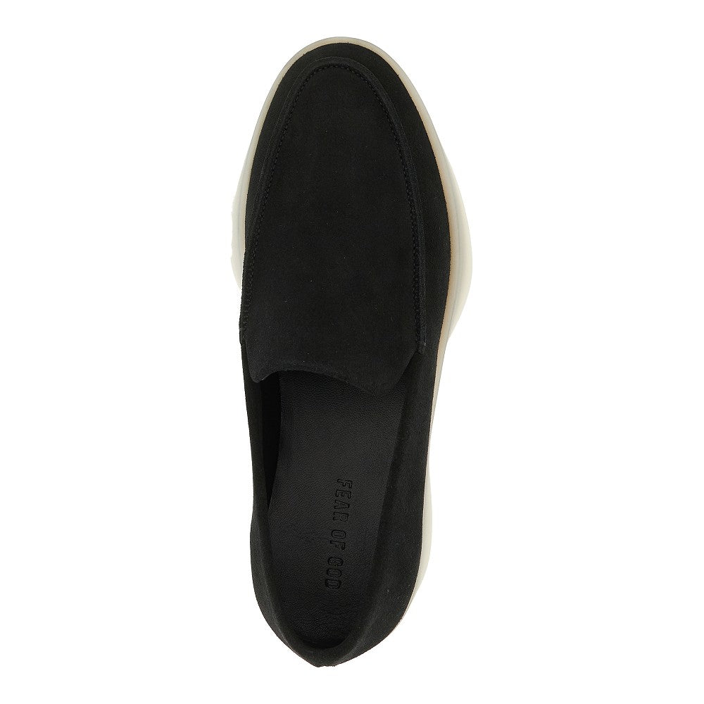 Suede leather loafers
