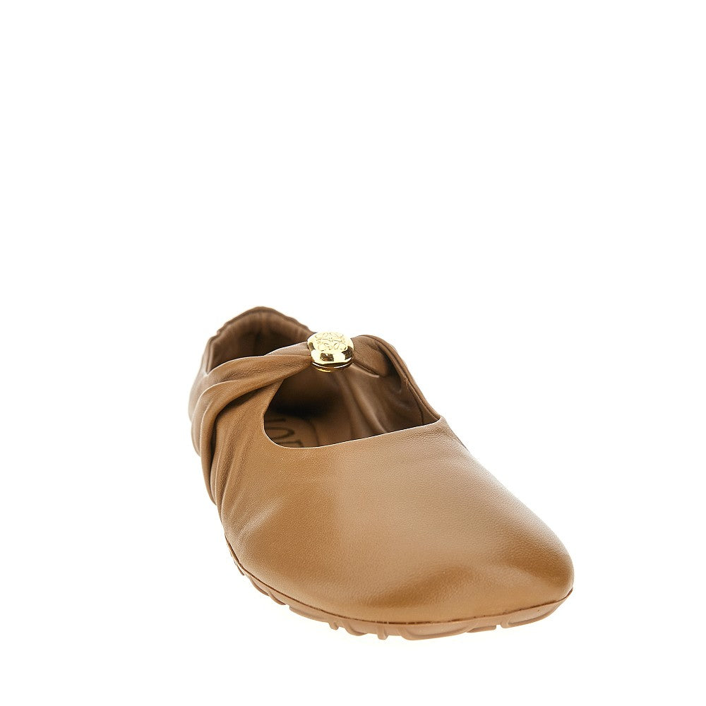 Ballerine 'Pebble' in nappa