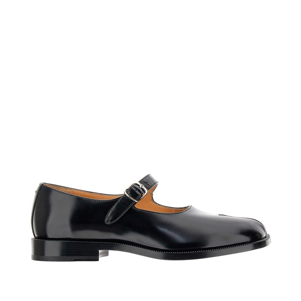 Brushed leather 'Tabi' Mary-Jane