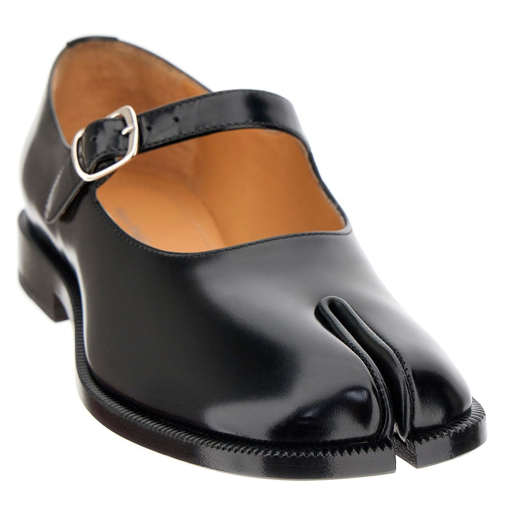 Brushed leather 'Tabi' Mary-Jane