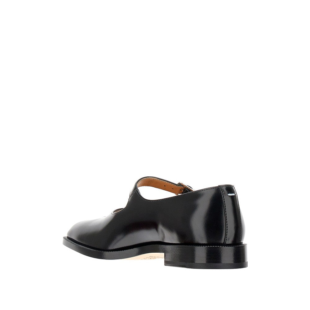 Brushed leather 'Tabi' Mary-Jane