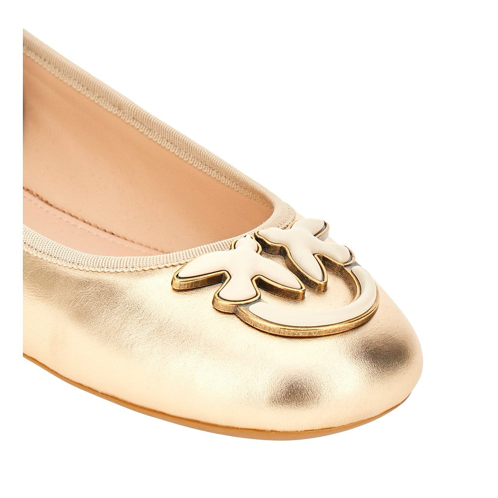 Ballerine in pelle con nastri removibili