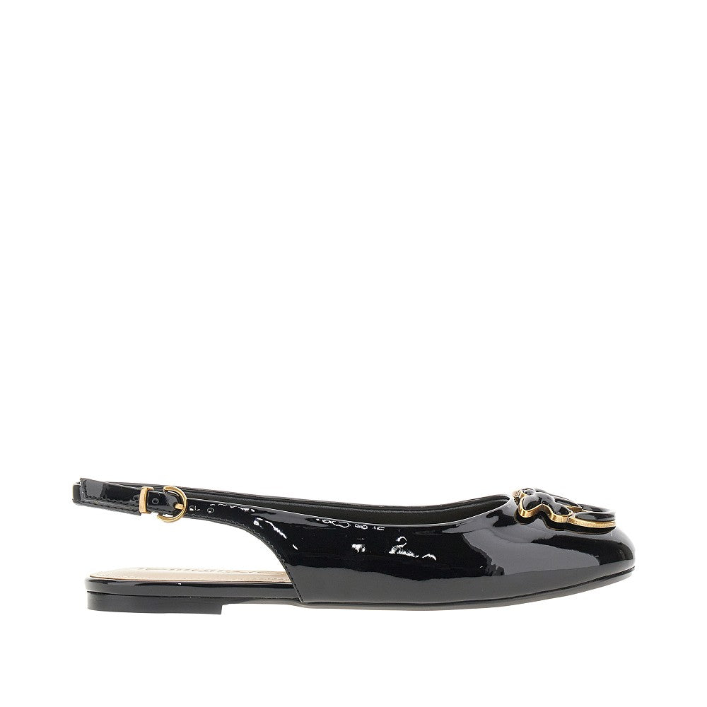 Ballerine slingback in vernice