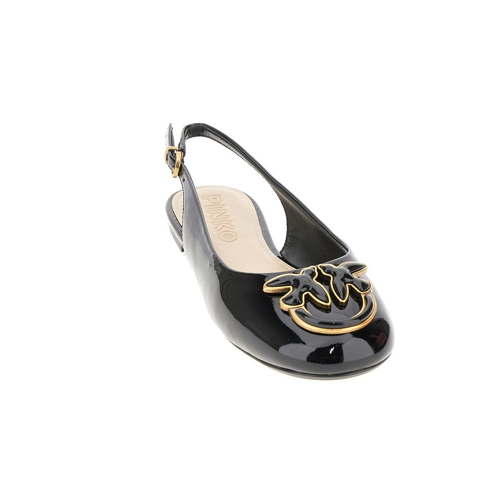 Patent leather slingback ballet flats