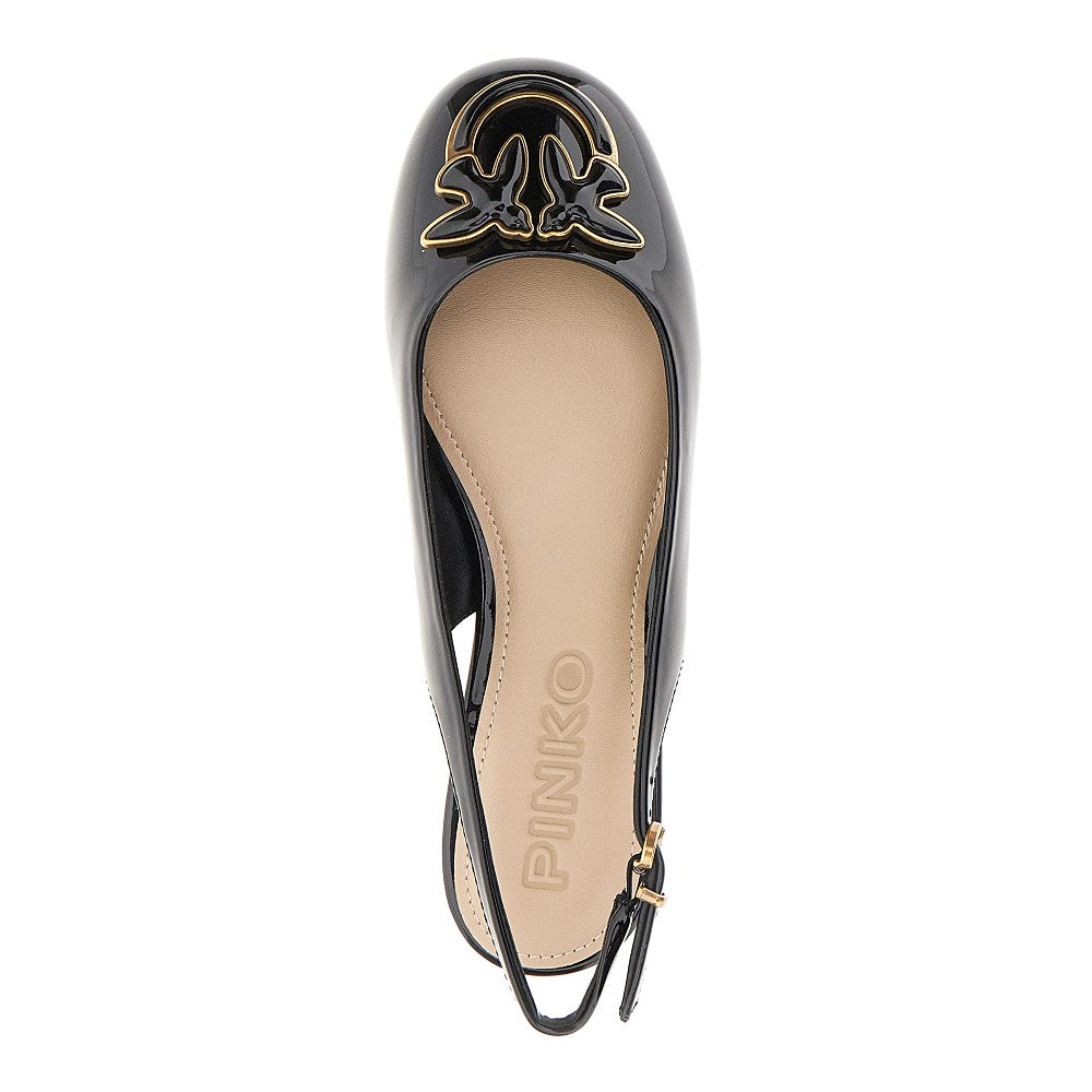 Ballerine slingback in vernice