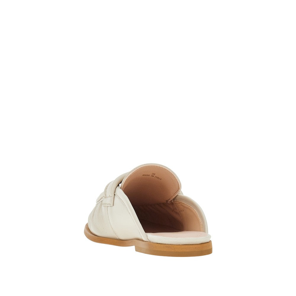 Nappa leather sabot with Love Birds detail