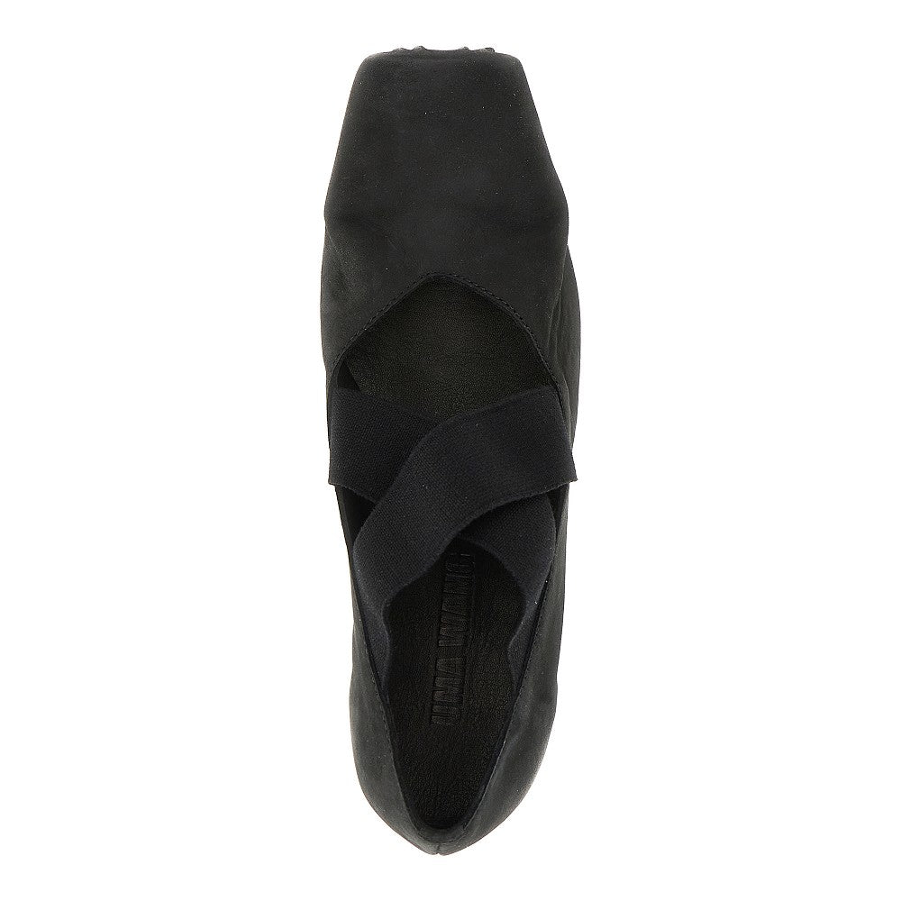 Suede leather ballet flats