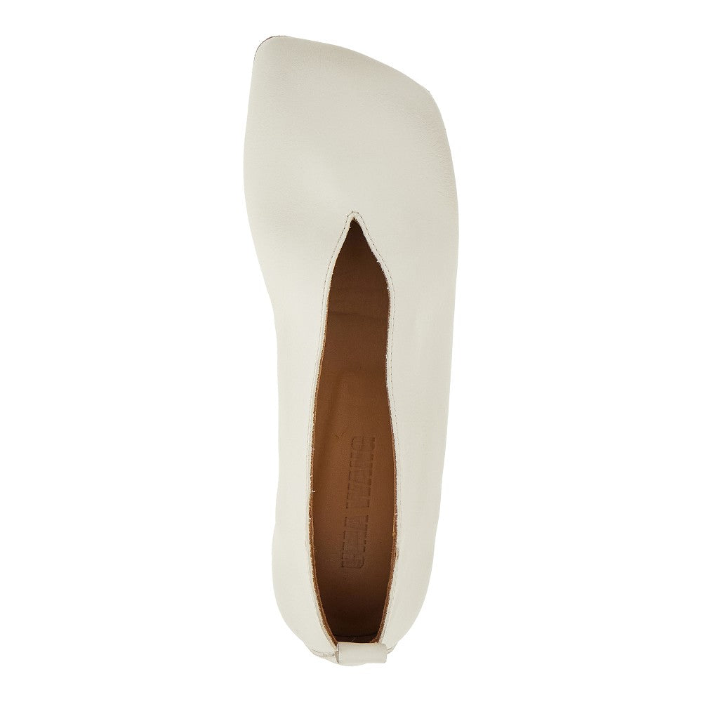 'Stone' leather ballet flats