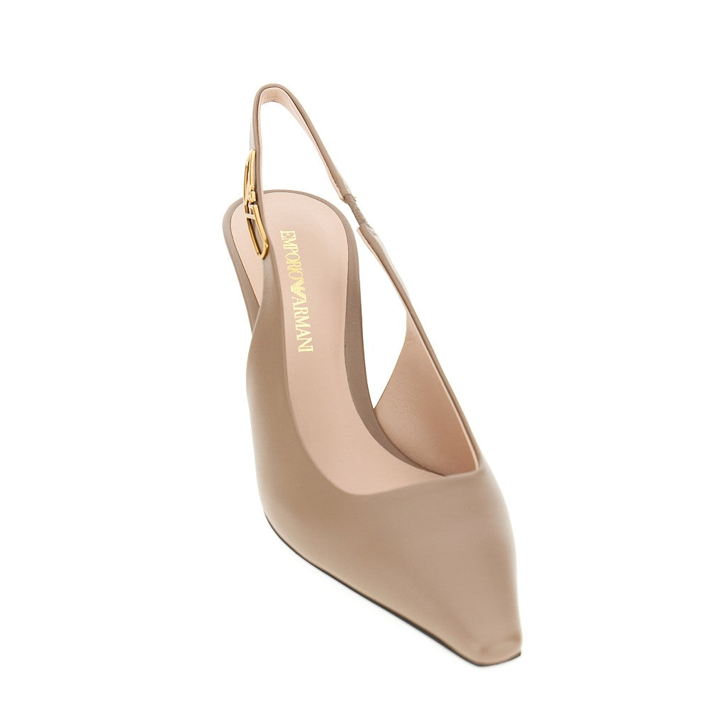 Nappa leather slingback pumps