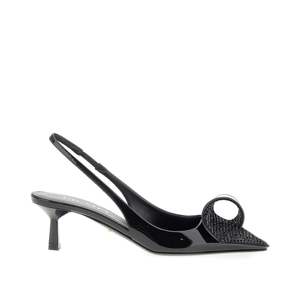 Décolleté slingback in vernice