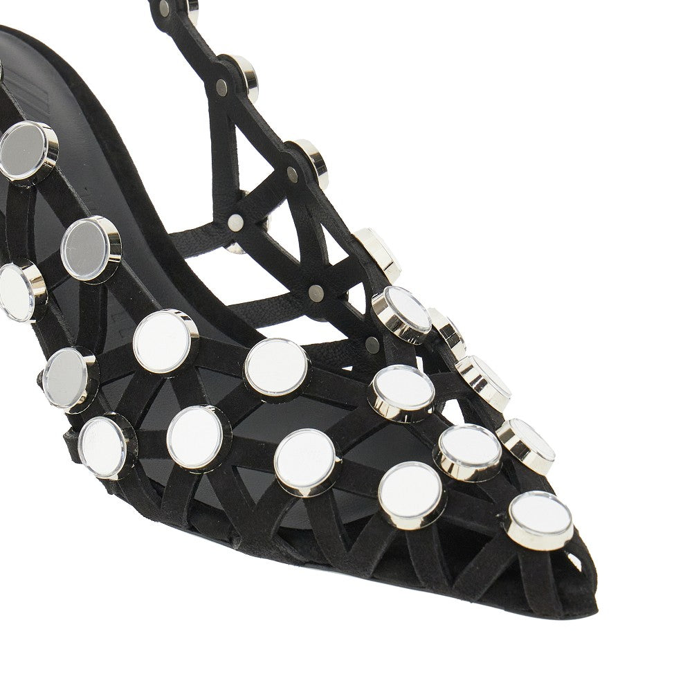 'Grid' slingback pumps