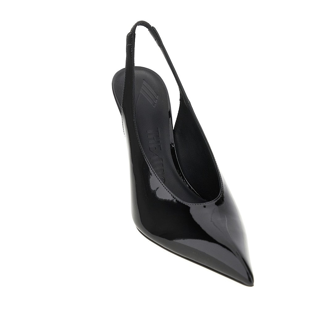 'Viper' faux patent leather slingback