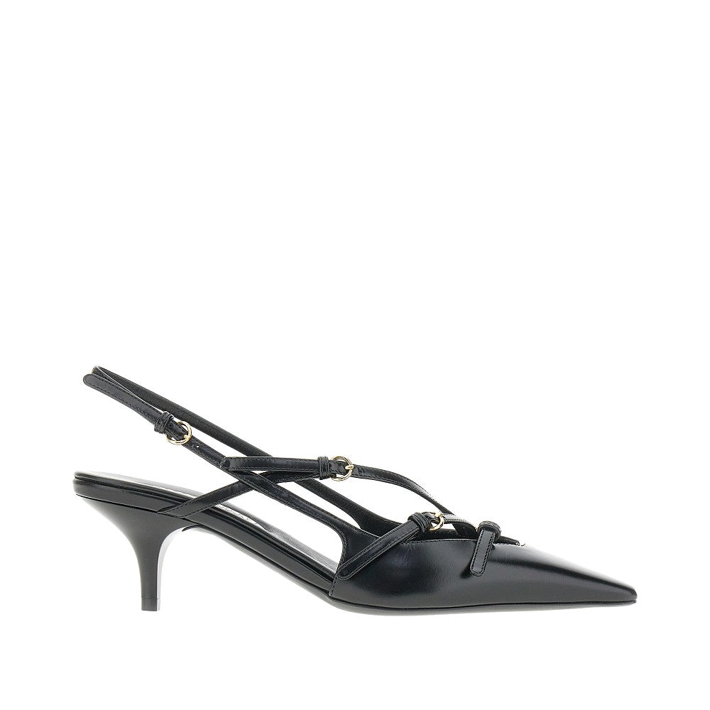 Slingback in pelle spazzolata