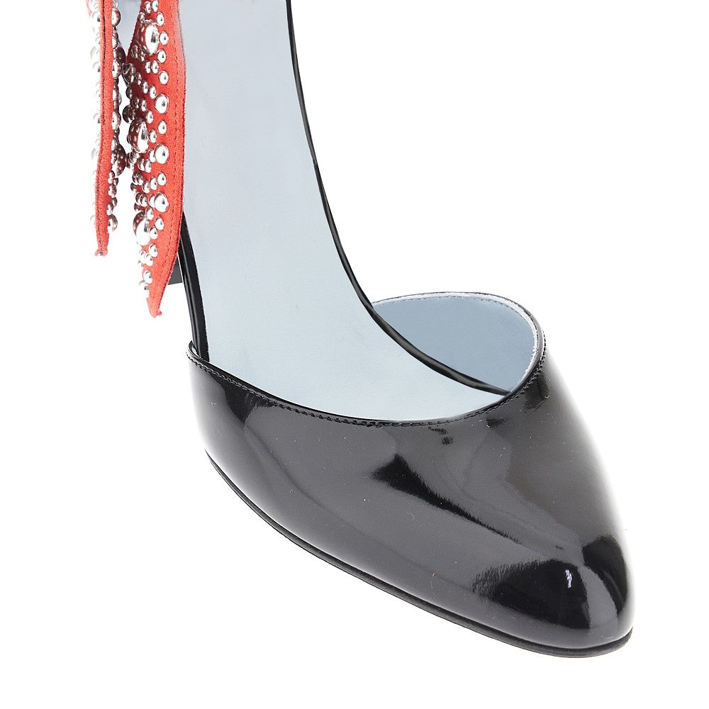 Décolleté 'Foliefoliage' in pelle