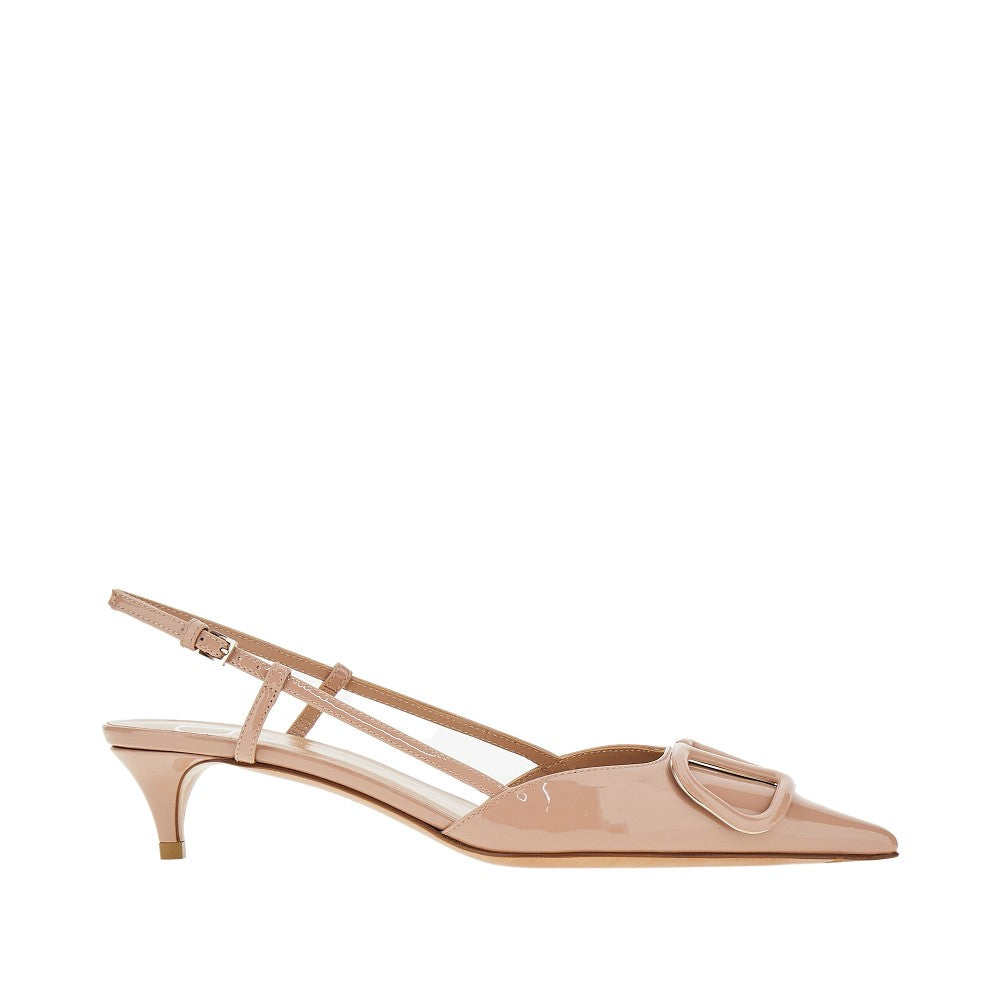 Décolleté slingback in vernice