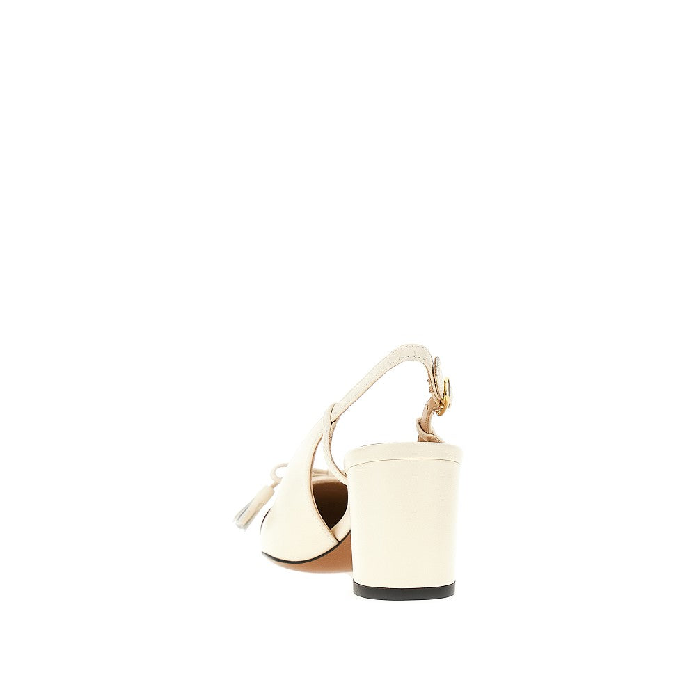 'Valet Du Roi' nappa leather slingback pumps