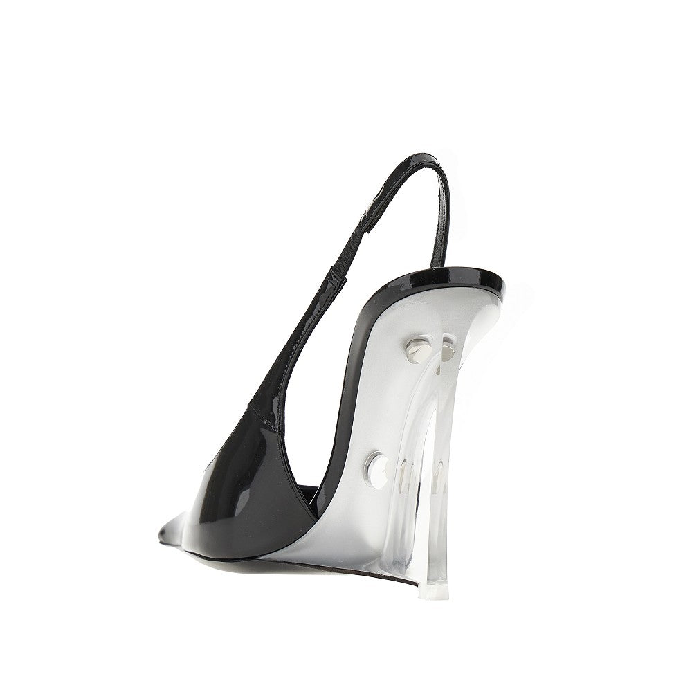'Miller' patent leather slingback pumps