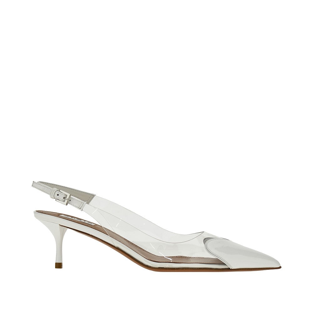 Slingback 'Le Coeur' in PVC e pelle