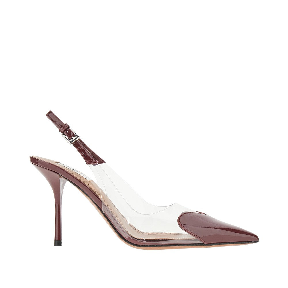 Slingback 'Le Coeur' in PVC e pelle