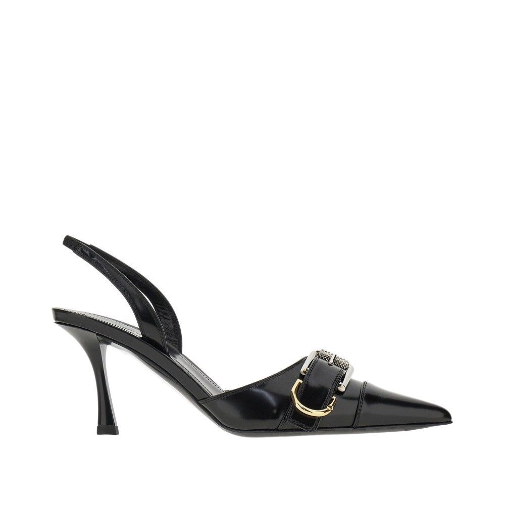 Spazzolato leather 'Voyou' slingback pumps
