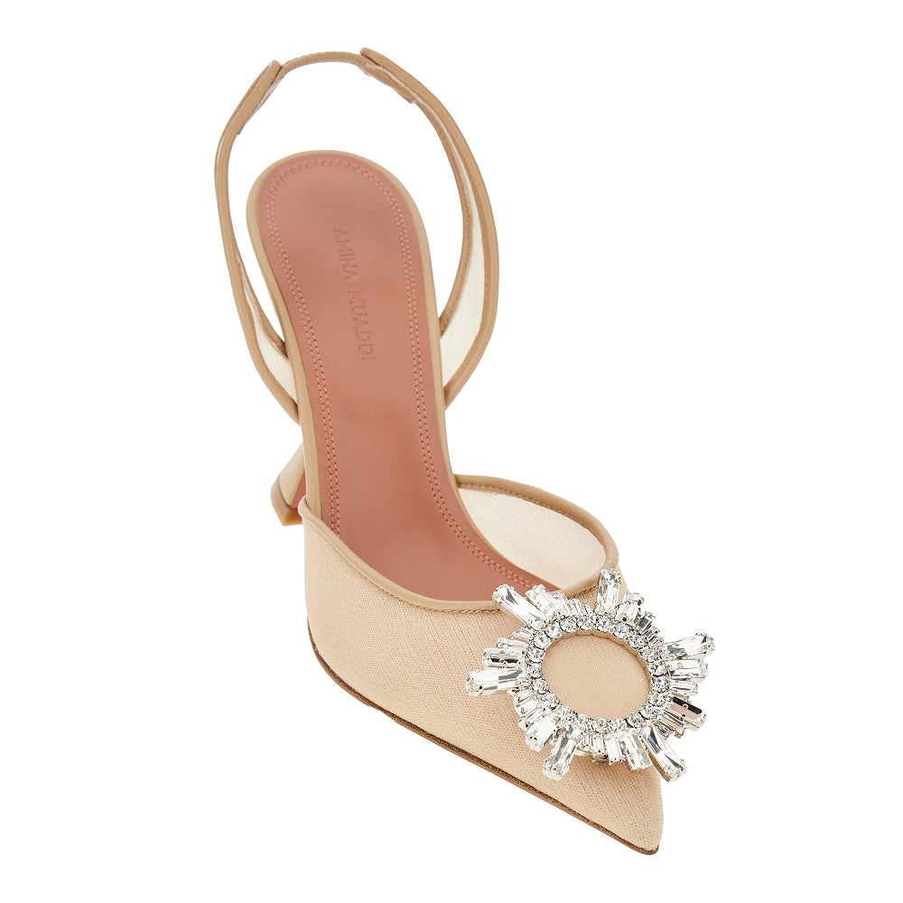 'Begum Sling' mesh slingback pumps