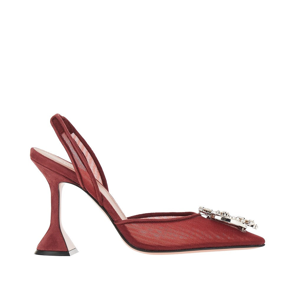 'Begum Sling' mesh slingback pumps
