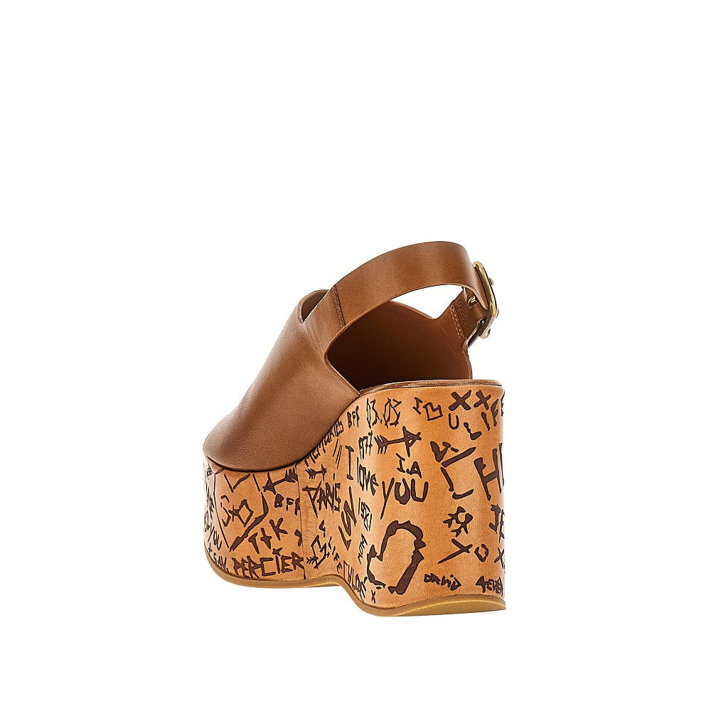 'Maxine' leather wedge sandals