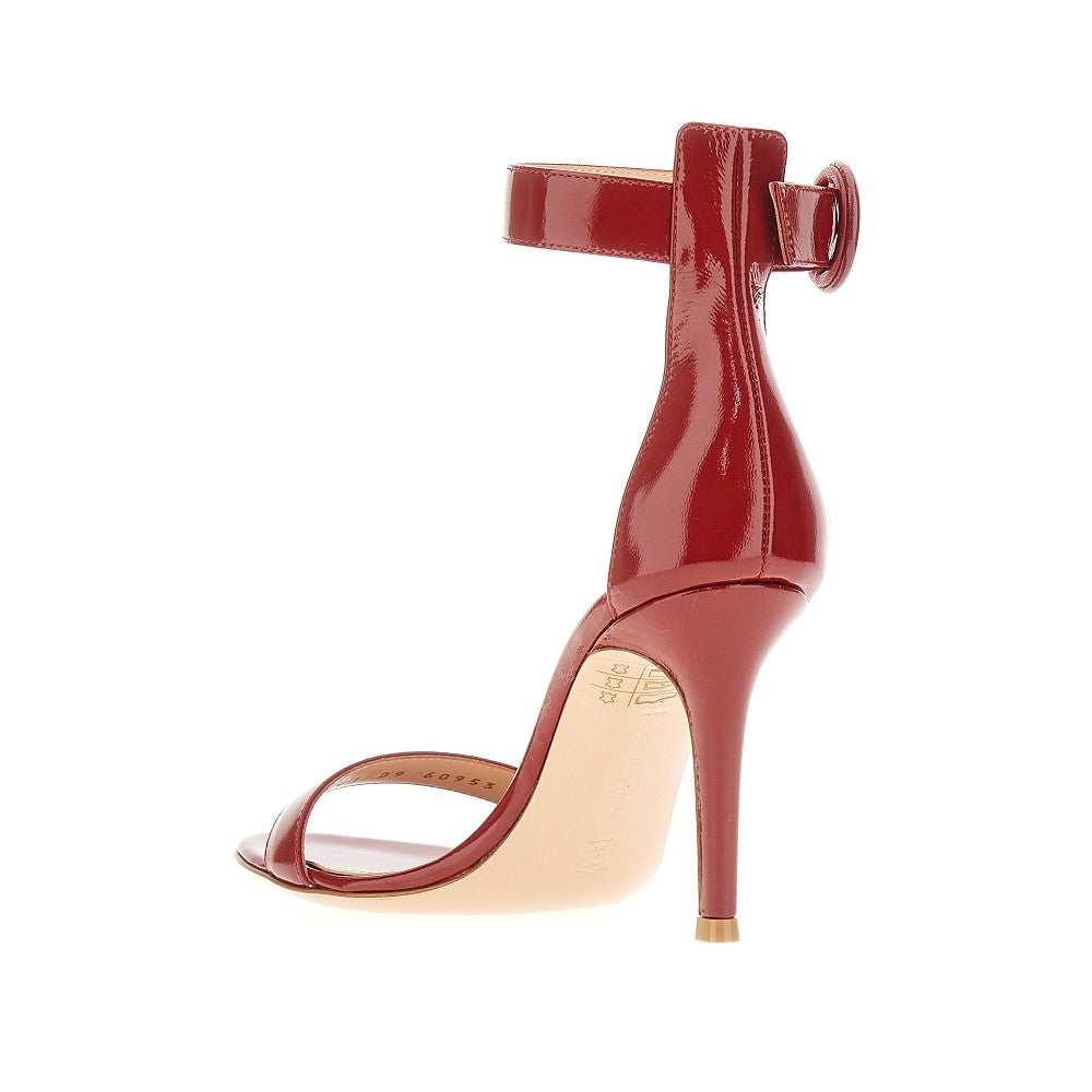 Shiny leather 'Portofino' sandals