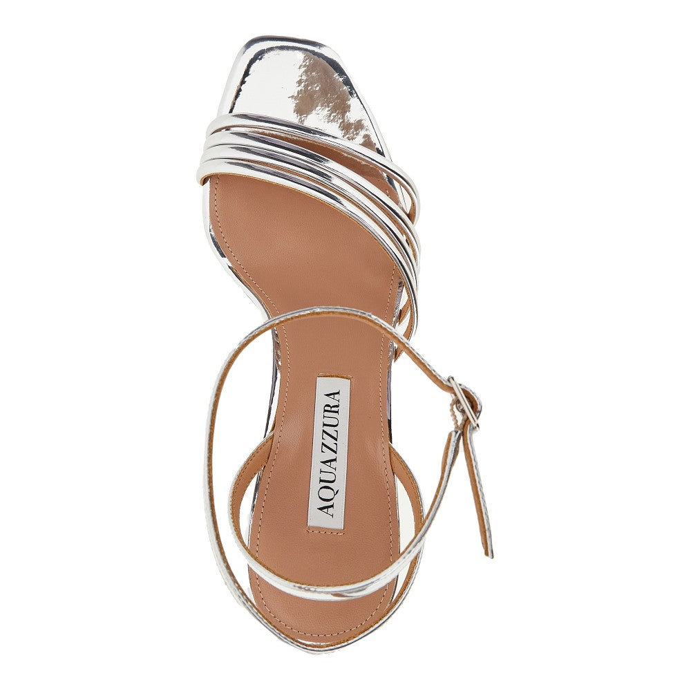 'Latour' metallized leather sandals