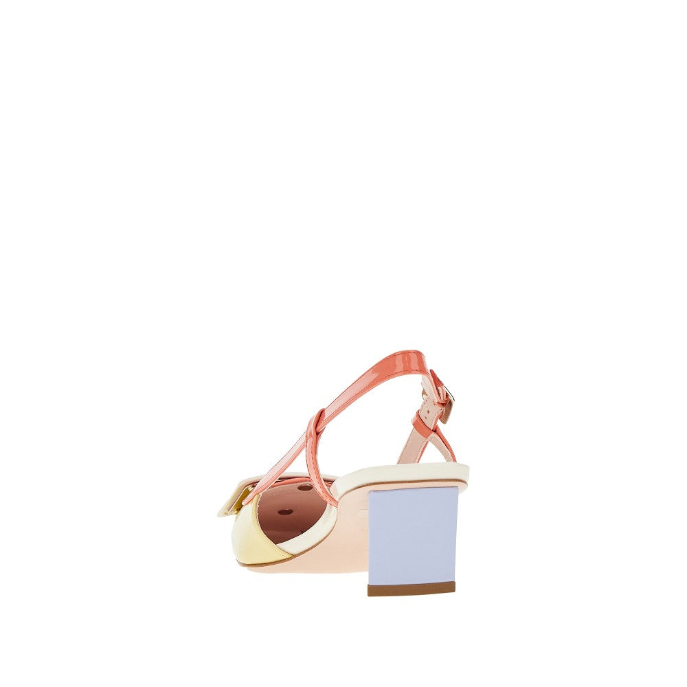 'Belle Vivier' multicoloured slingback pumps