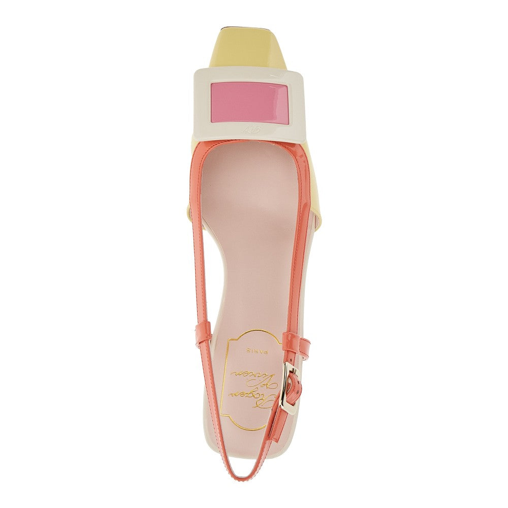 'Belle Vivier' multicoloured slingback pumps