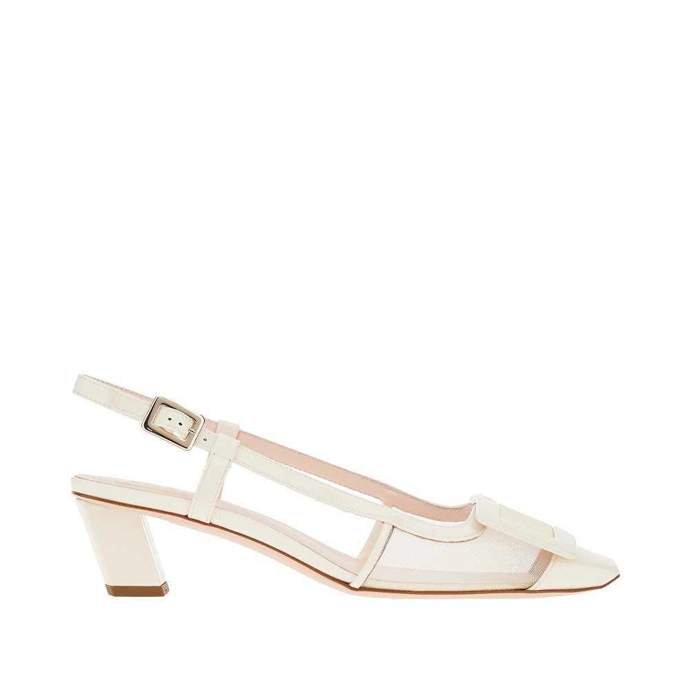 Patent leather and mesh 'Belle Vivier' pumps