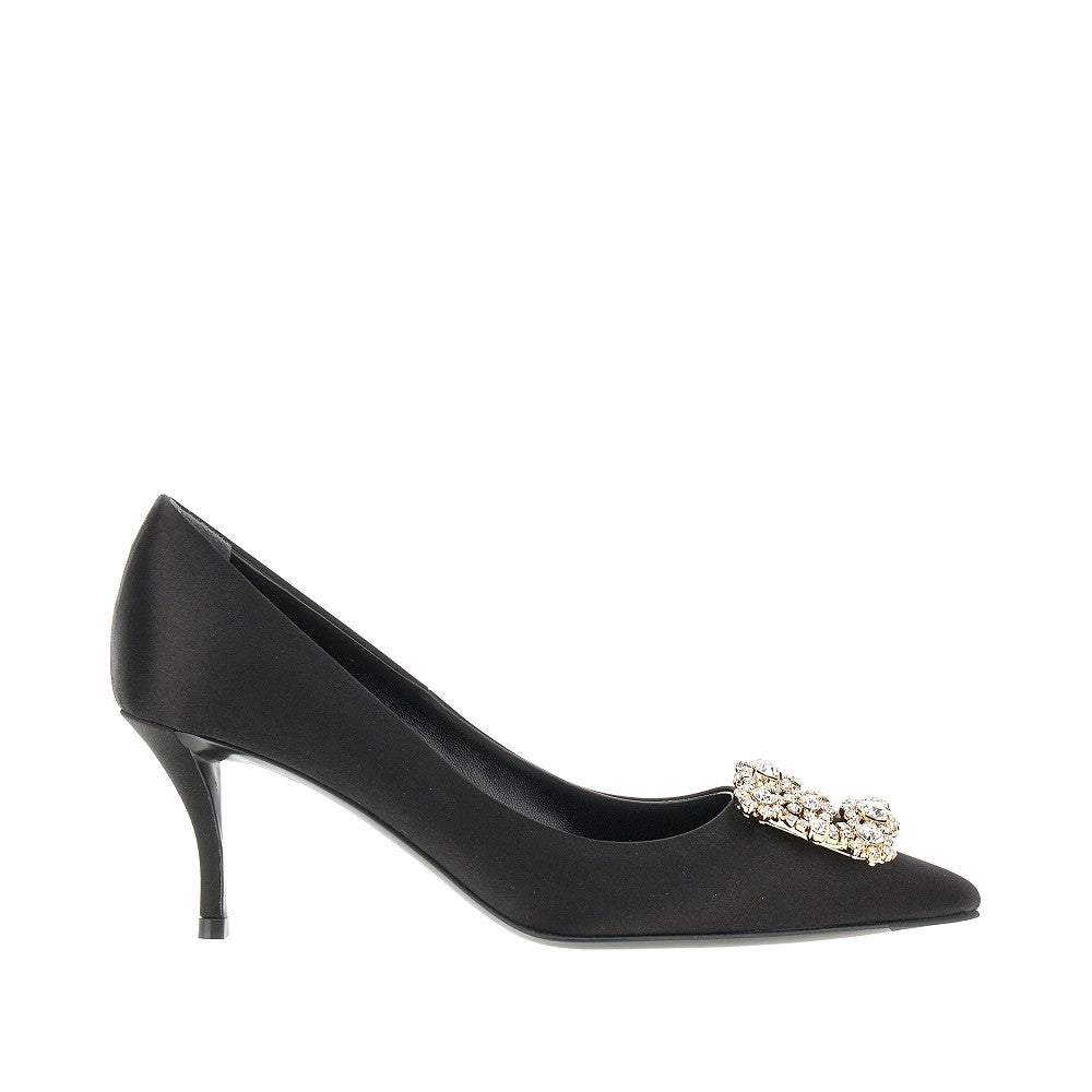 'Efflorescence' satin pumps