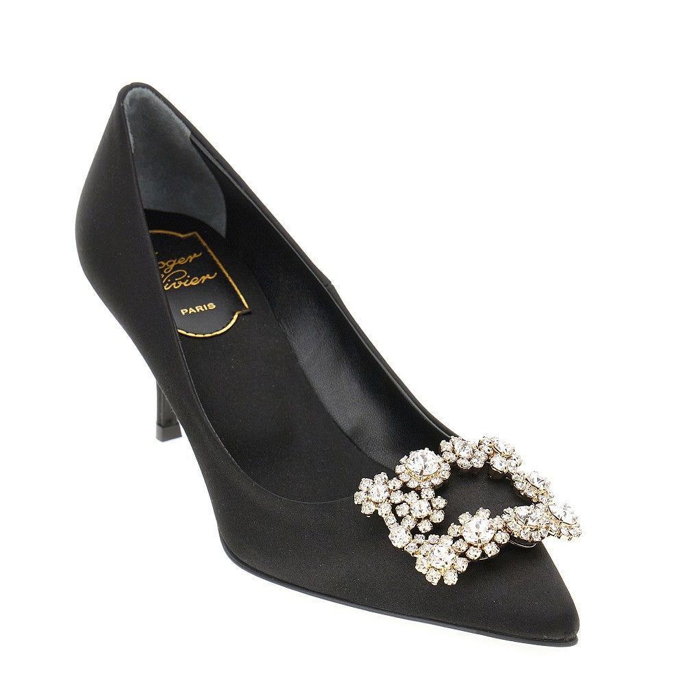 'Efflorescence' satin pumps