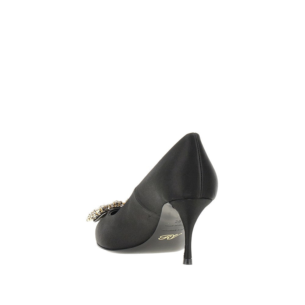 'Efflorescence' satin pumps