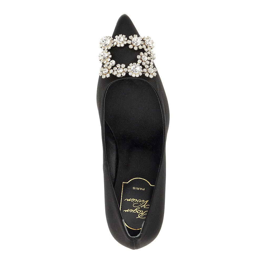 'Efflorescence' satin pumps