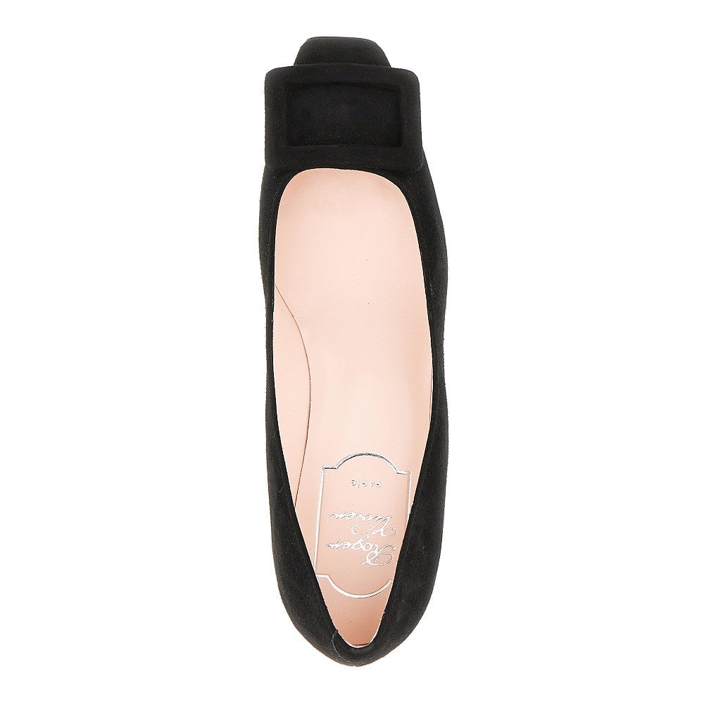 'Trompette' suede leather pumps