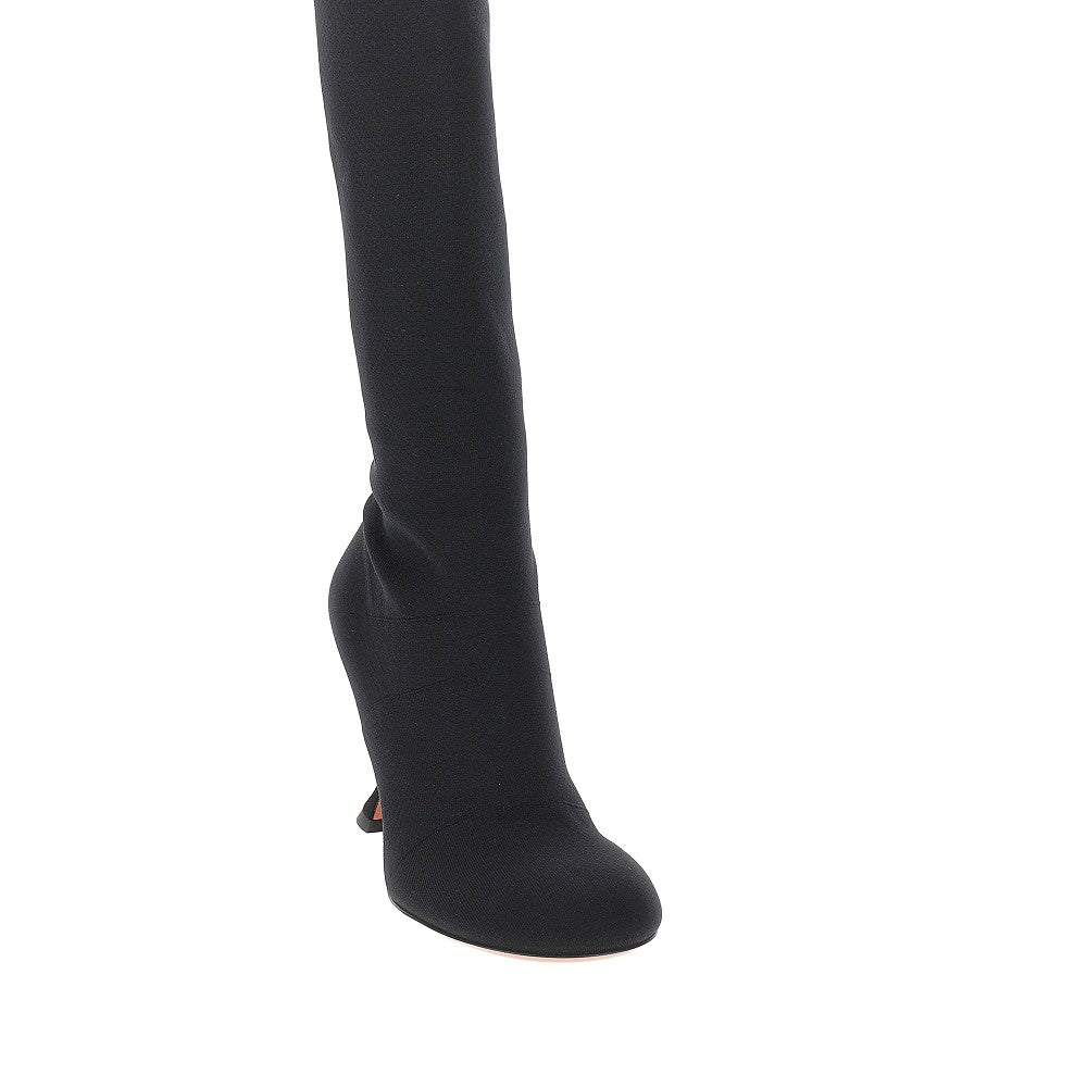 Stivali thigh-high 'Veneda' in tessuto stretc