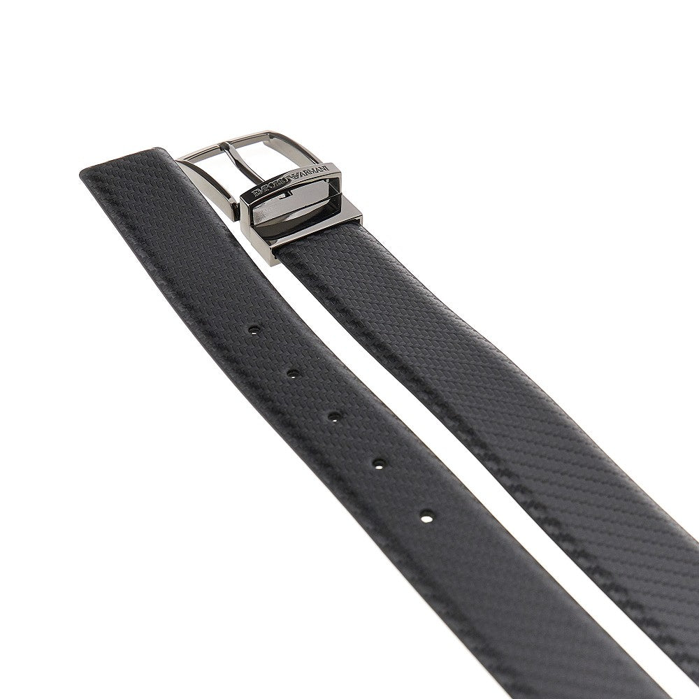 Leather reversible belt