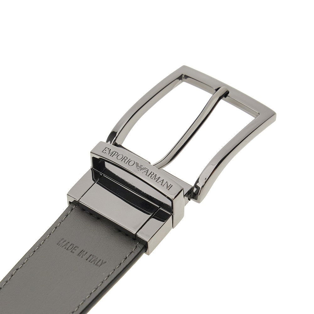 Grained leather belt