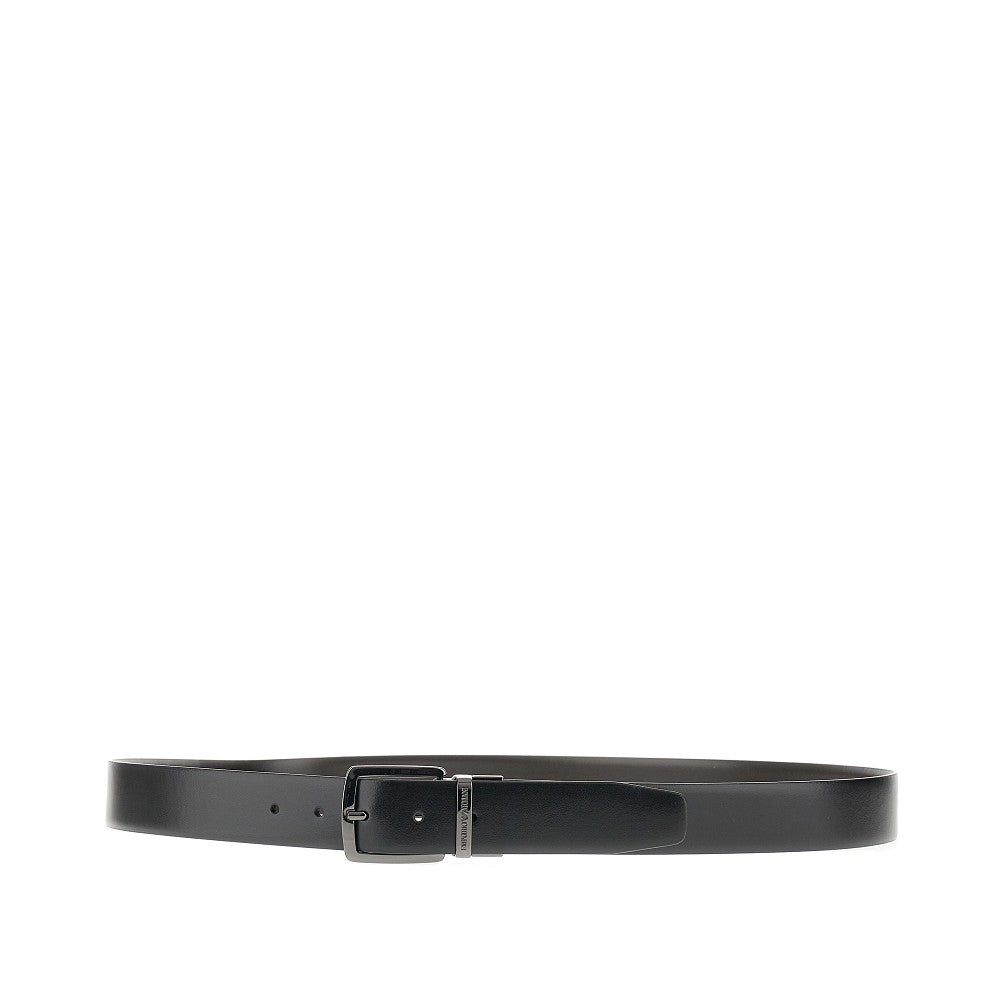 Leather reversible belt