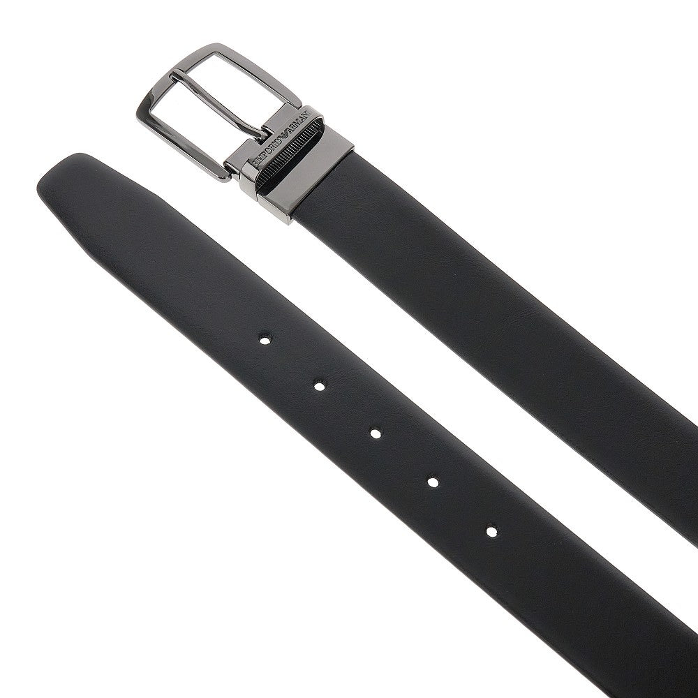Leather reversible belt