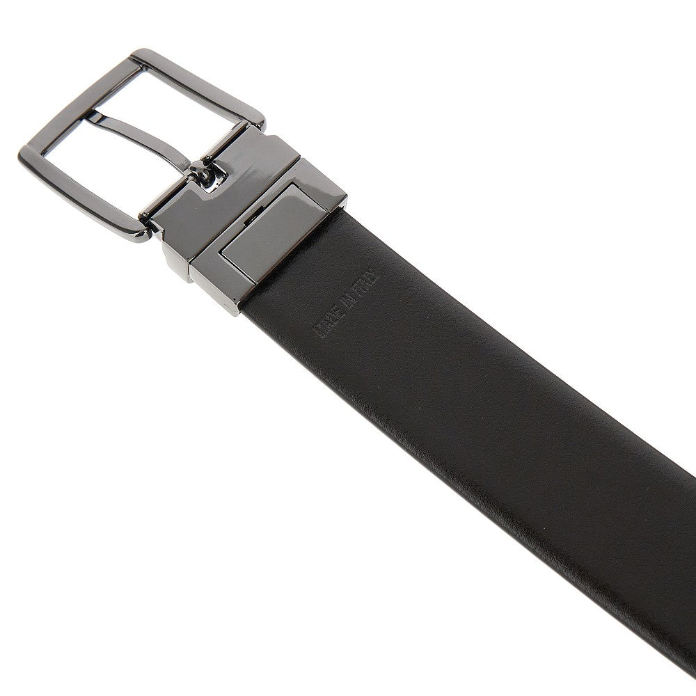 Leather reversible belt