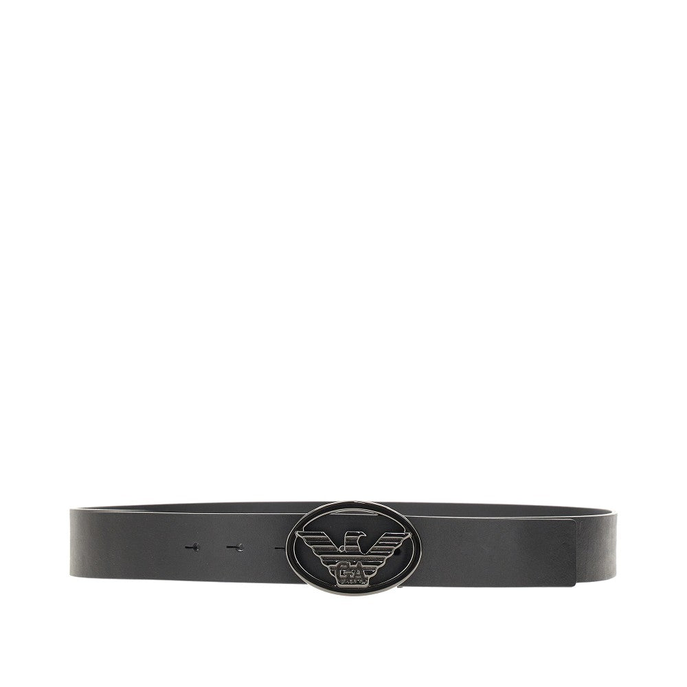 Leather belt with Eagle buckle