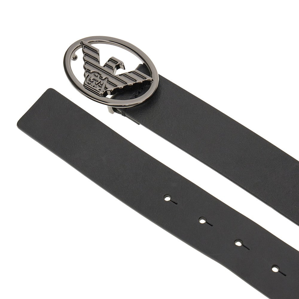 Leather belt with Eagle buckle