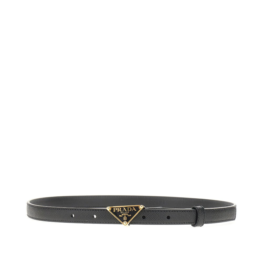 Cintura sottile in pelle Saffiano